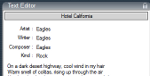 Song information and lyrics editor