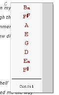 Existing chords menu